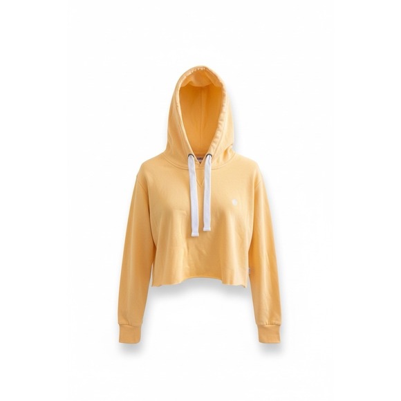 Element Tops - Element Cropped Hoodie Yellow XS Women's Pullover‎ Sweatshirt Surf Skate